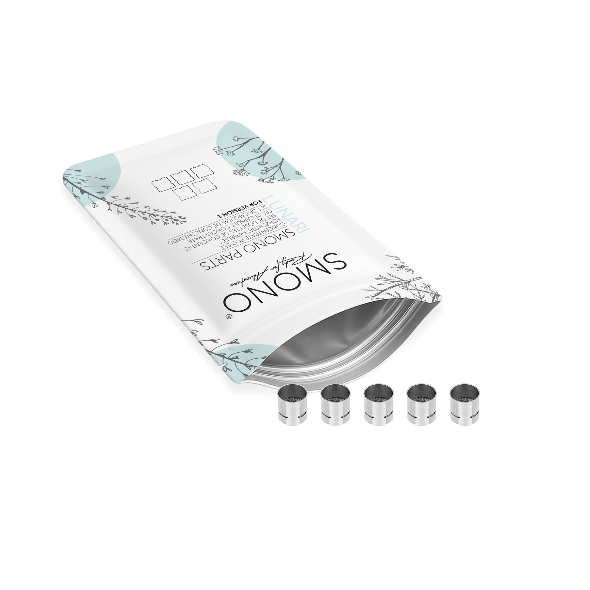 Smono Lunari Wax Cup Set - 5 Durable Replacement Concentrate Containers