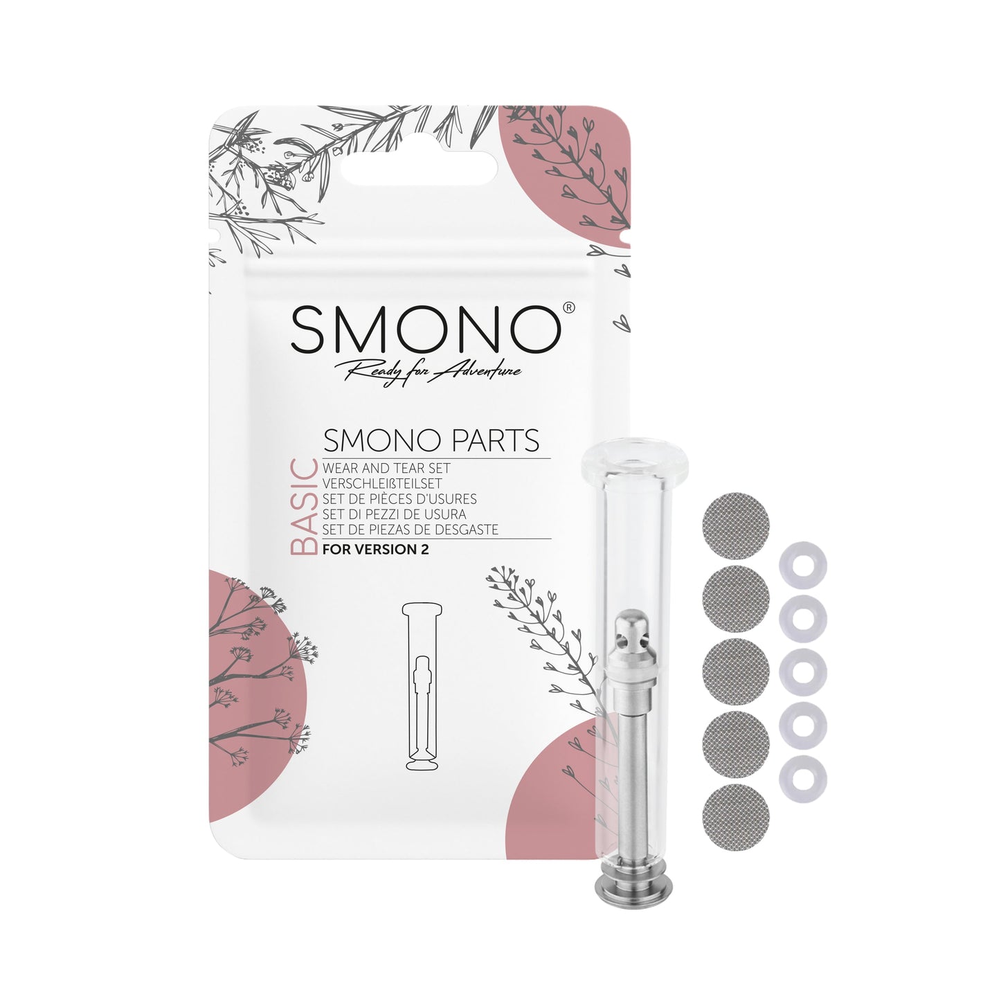 Smono Basic Vaporizer Maintenance Kit: Mouthpiece, Screens, O-Rings, Essential Wear Parts