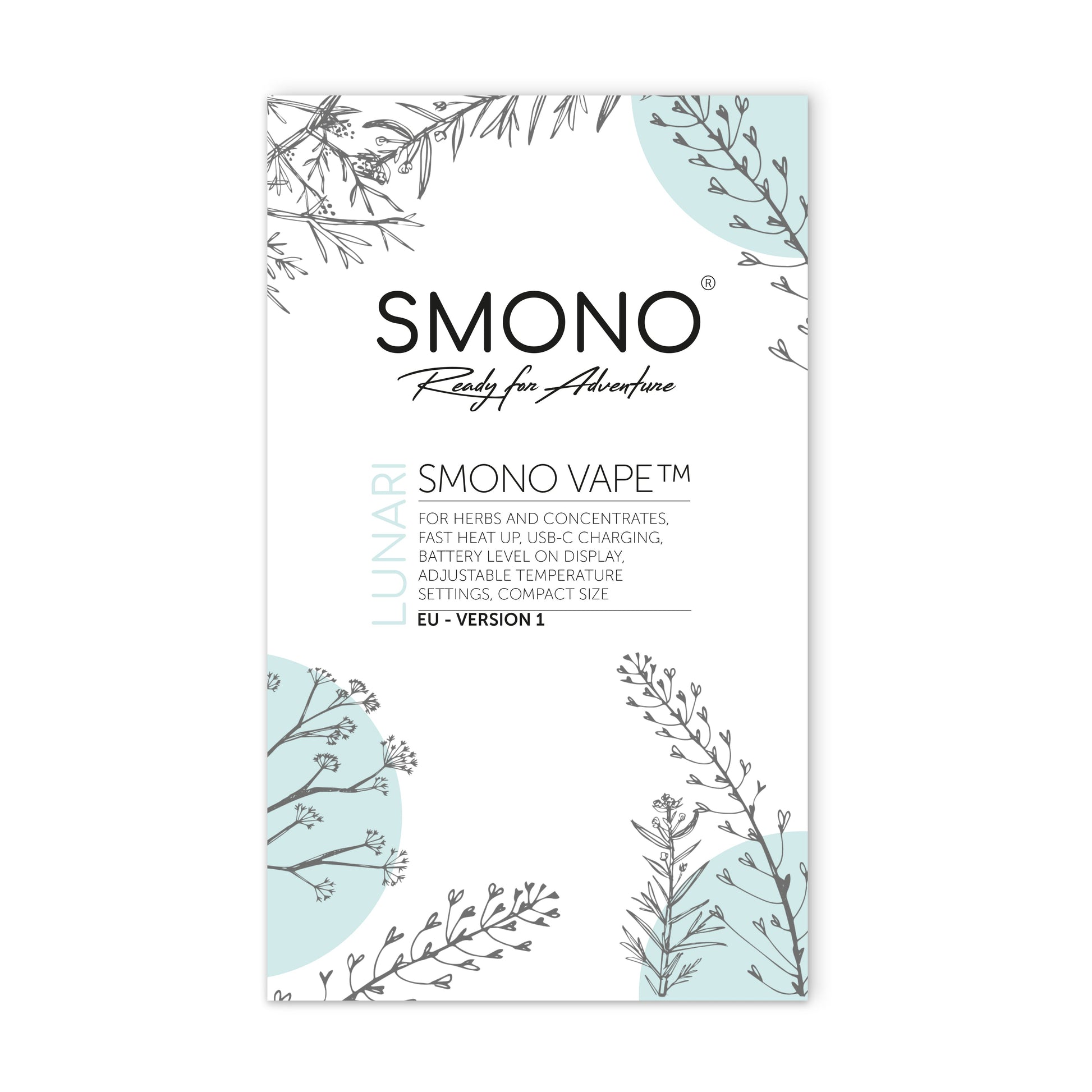 Smono Lunari Advanced Portable Dry Herb & Concentrate Vaporizer with Convection Heating