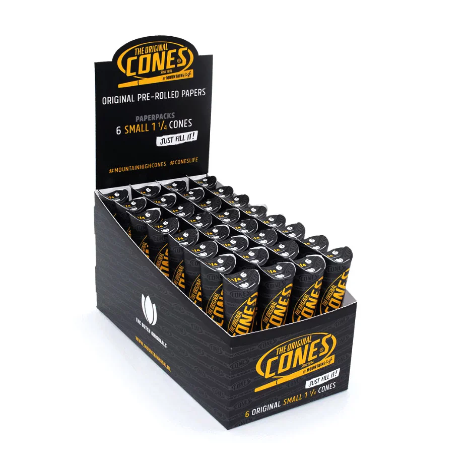 Cones Original Small Paper Pack Set of 6 x32 - Display - Amsterdaze