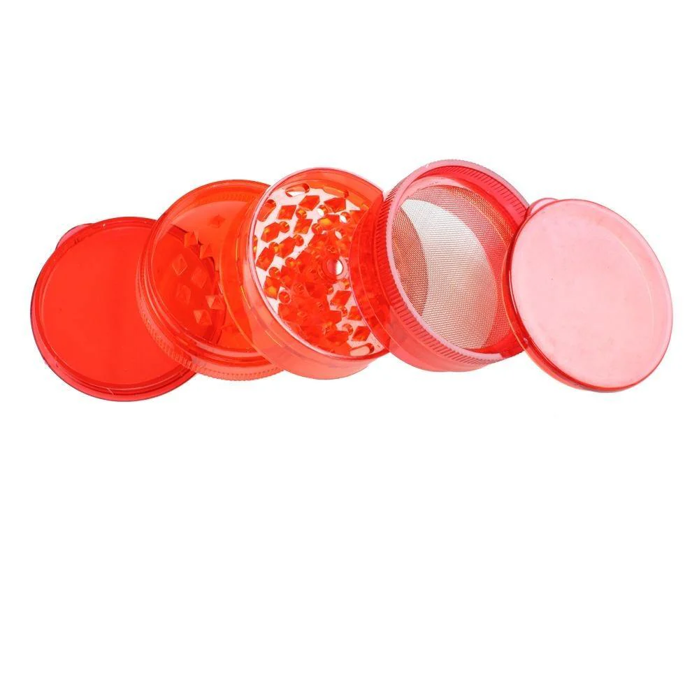 Plastic Grinder 5-piece red