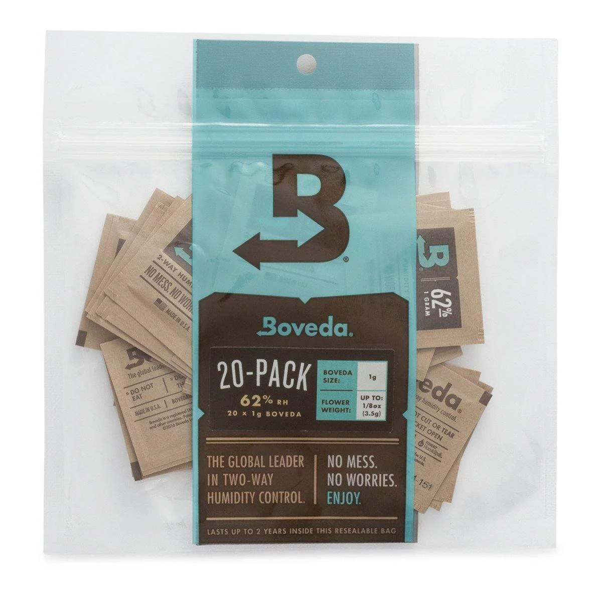 Boveda Humidity Regulator 62% 1g 20-pack - Amsterdaze