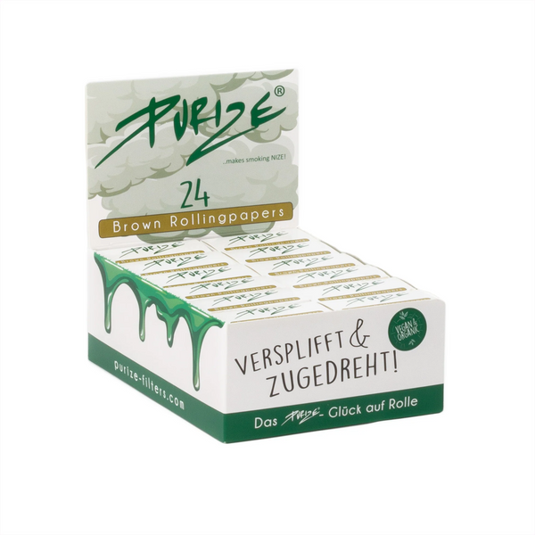 PURIZE Rolling Papers Display - 4m. unbleached 24 pcs.
